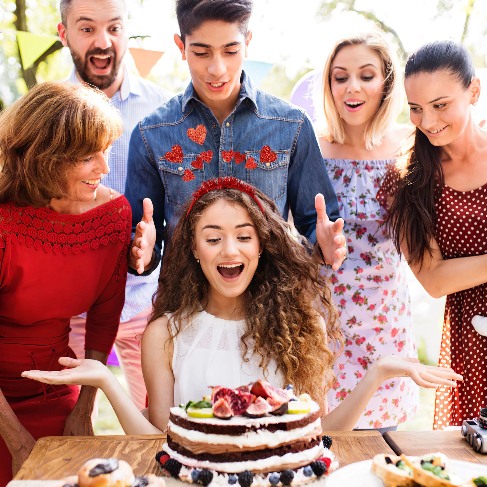 

9, повязка на голову в форме сердца, свадебный декор на день Святого Валентина, обруч с блестками, эластичный комфортный милый модный головной убор, подарок