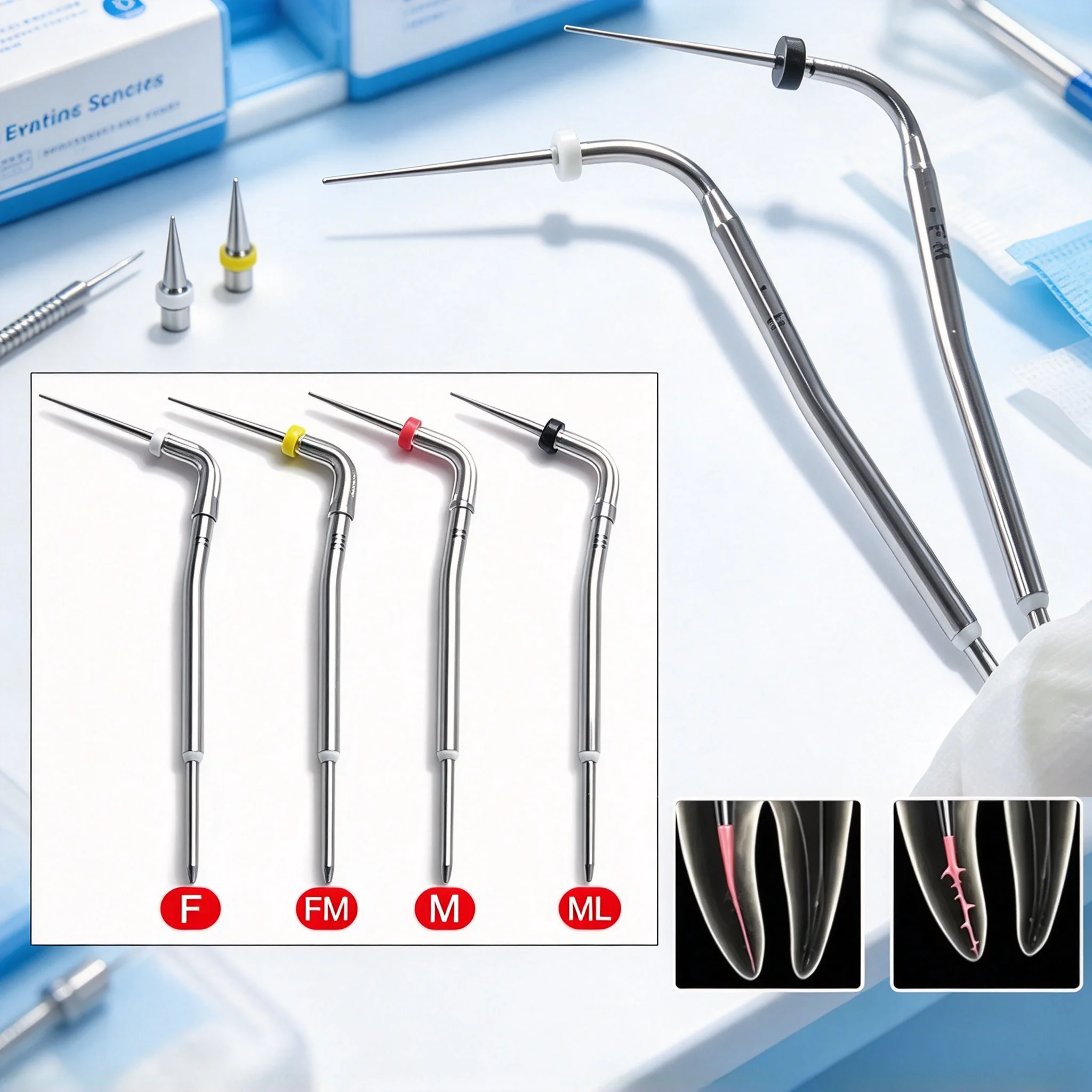 Dental Gutta Percha Obturation Pen Heating Tips Root Canal Hot Melt Filling Tips for Endodontic Treatment
