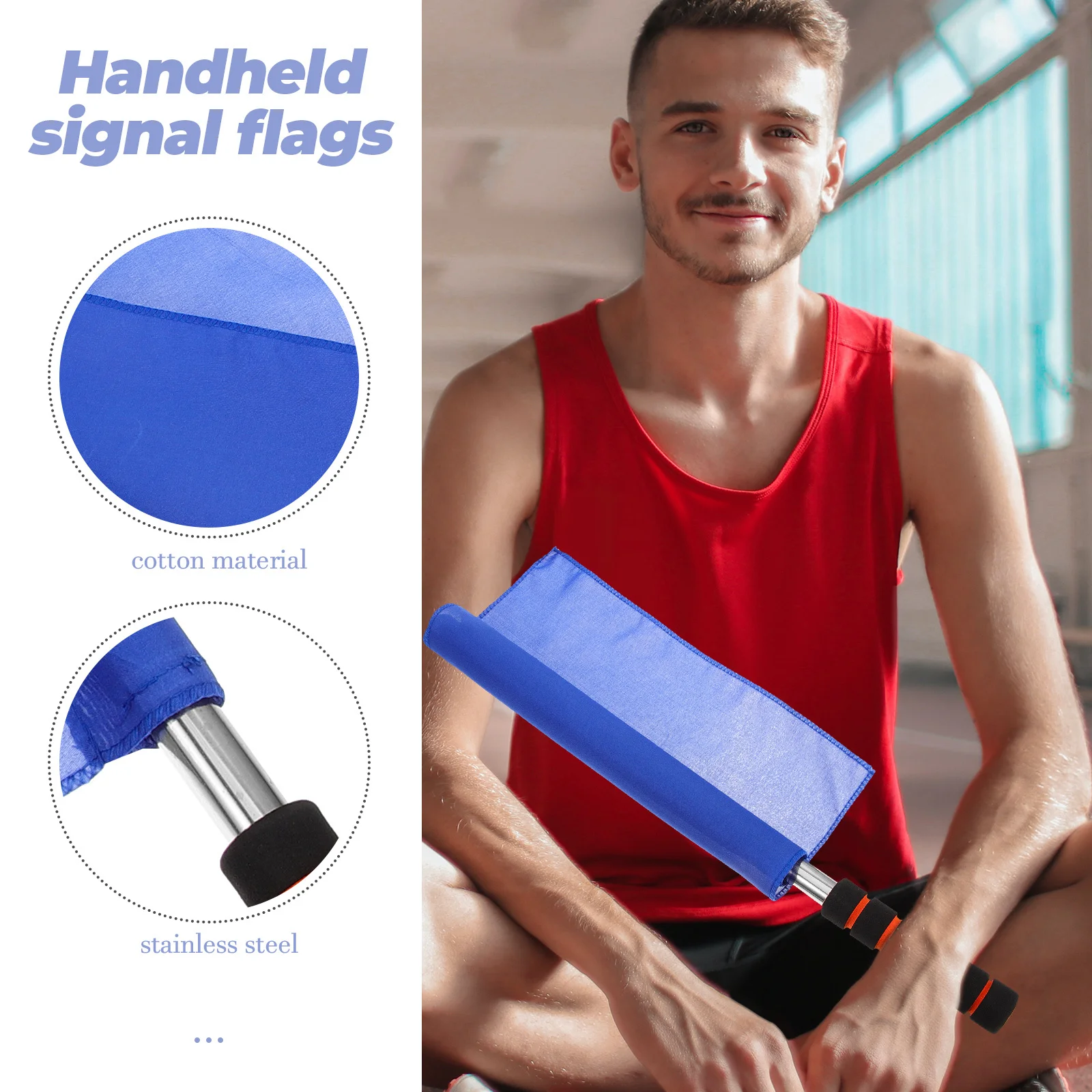 

Portable Competition Flag Hand Waving Racing Conducting Signal Flags for Sports Events Parties Cheer Flag