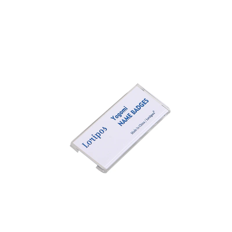 Pin-on Acryl Halter für Ausweis Identifikation Namensschild Ausweis Tag Sicherheitsnadeln Kunststoff Konferenz Namensschild Pin auf Halter – Detail 4