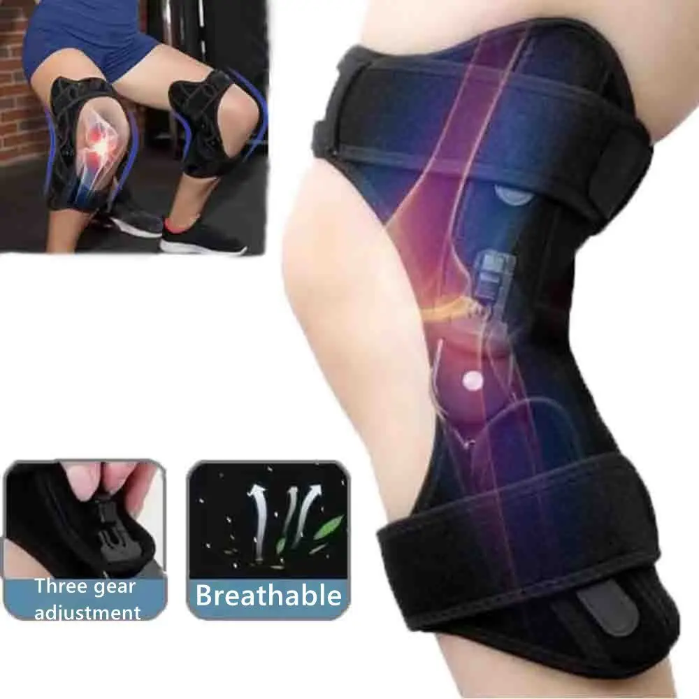 

New with Powerful Rebound Springs Knee Assistive Device Breathable Adjustable Knee Booster Non-Slip Knee Brace