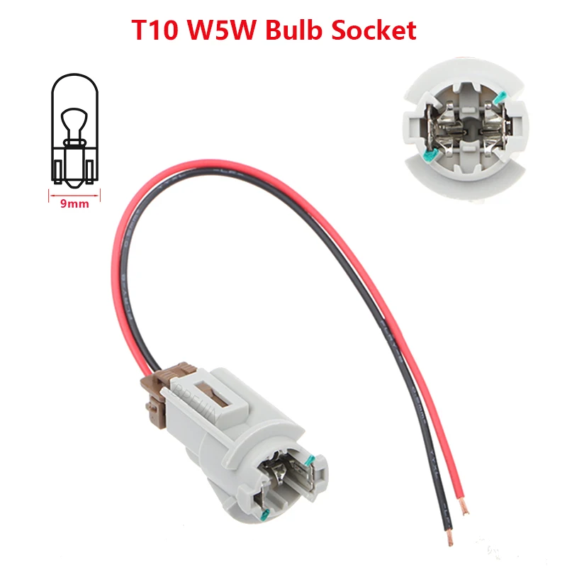 

1x для Nissan Sylphy X-Trail Versa Bluebird, цоколь для освещения номерного знака T10 W5W, держатель лампы, адаптер, разъем, аксессуары