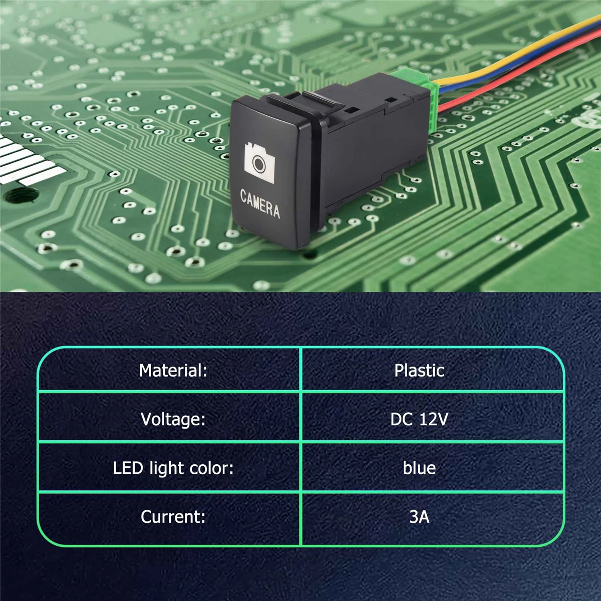 33x22 мм 12 В синий светодиодный переключатель включения/выключения для Toyota Landcruiser Yaris RAV4 черный