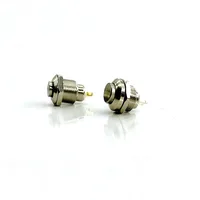 Interruptor de botón de Metal de 8mm y 10mm, 2 pines, autobloqueo, bloqueo, reajuste automático, instantáneo, impermeable, IP67, 1no, Mini interruptor de botón