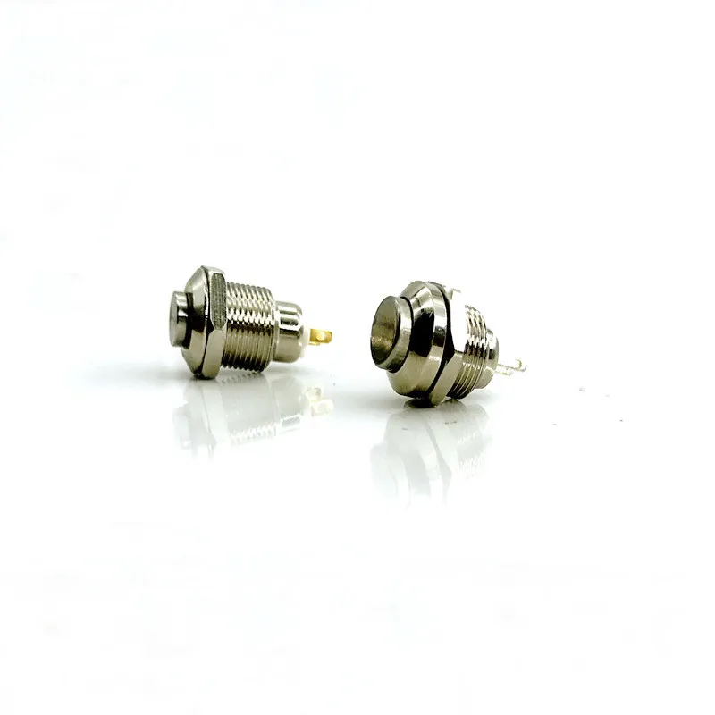 8mm 10mm metalowy przycisk 2-pin samoblokujący/blokowanie/samodzielnego resetowania/chwilowe wodoodporne IP67 1NO Mini przycisk przełącznika