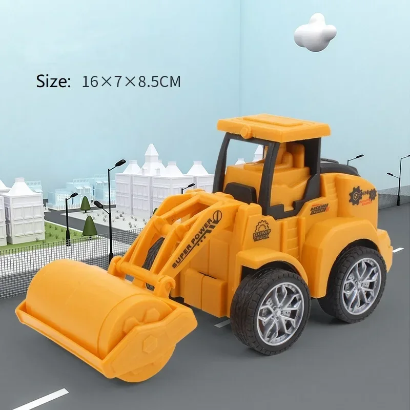 1pc Engineering Car Vehicle Toys Plastic Diecast Construction Excavator Model Truck For Children Kids Boys Funny Birthday Gift