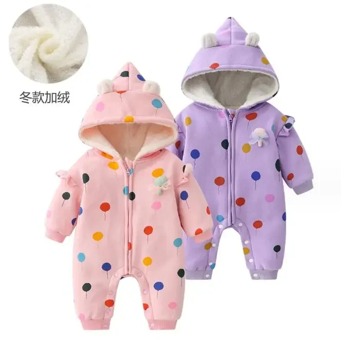 

Fashion Newborn Boys Girl Clothes New Born Boy Baby Thicken Bodysuit Clothes Winter Jumpsuit