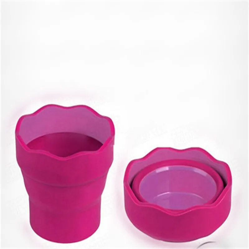 1pc retractable water cup  Pen bucket  Brush tube  Painting telescopic bucket  Collapsible water cup