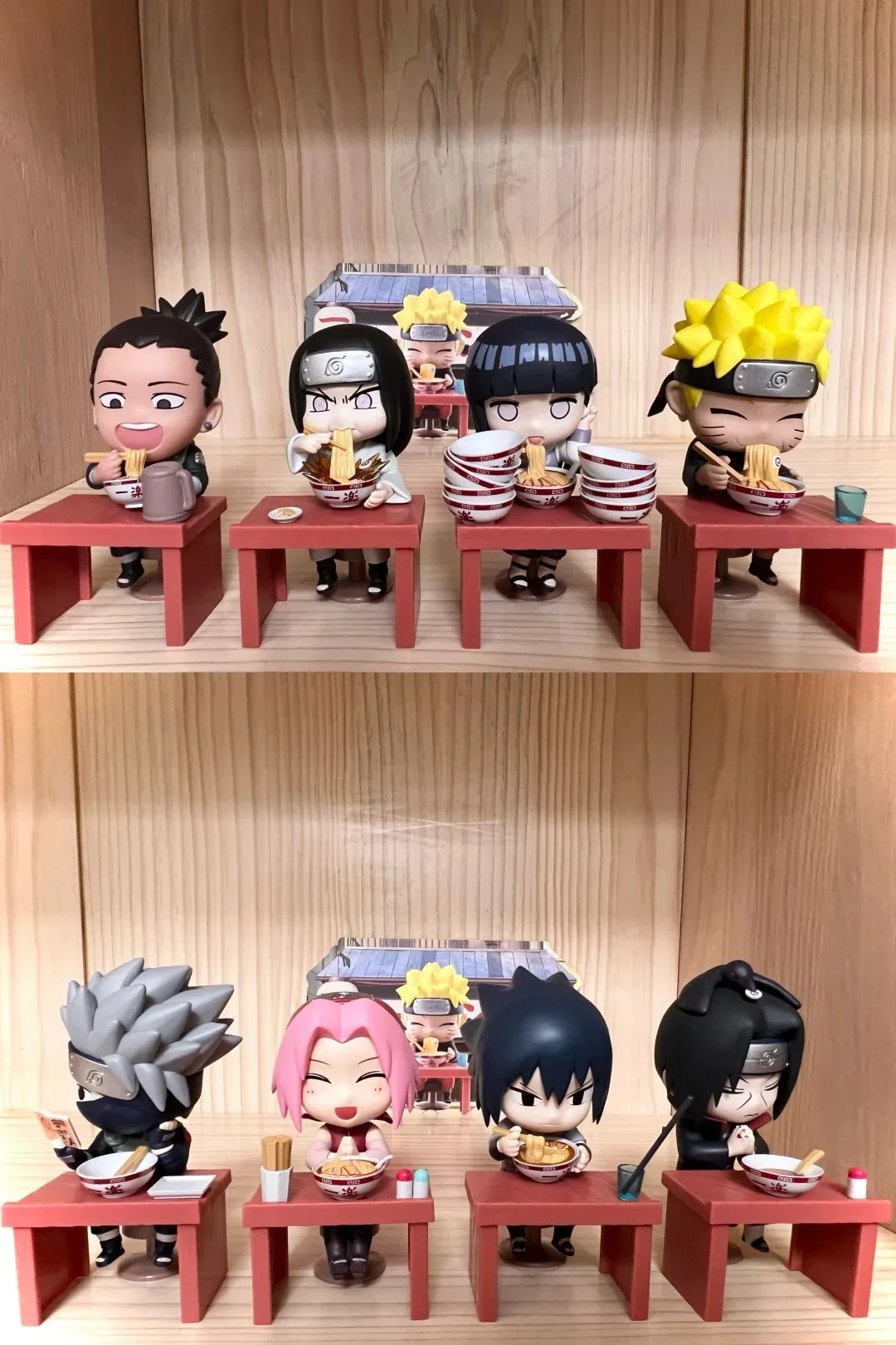 バンダイ ナルト疾風伝 ラーメンテーマシリーズ ブラインドボックス テーマ Q-バージョン ナルト サスケ サクラ イタチ ヒナタ カカシ 装飾ギフト