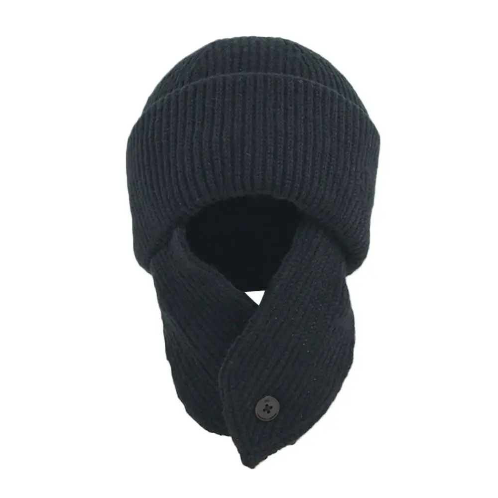 

Fashion Warm Winter Hat Thick Windproof Bomber Hat Casual Knitted Earflap Caps Women