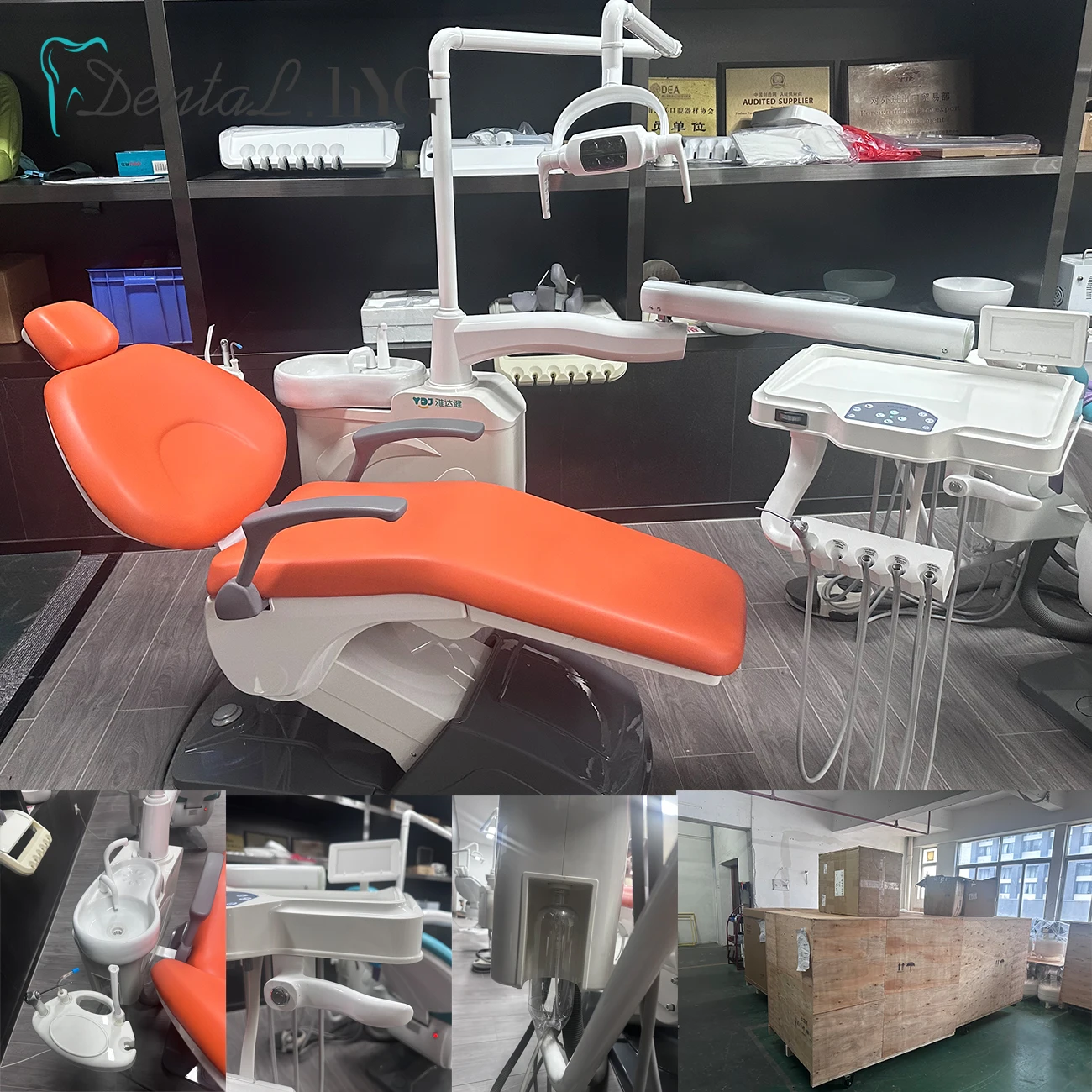 Dental Equipment Chair Unit Full Set With LED Light Handpiece Tube 1year Warranty Dental Comprehensive Treatment Chair Set