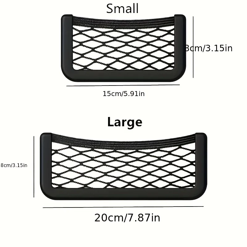 1Pcs Auto Seat Side Interior Back Sundries Pocket Mesh Storage Bag Phone Net Pocket Holder Car Storage Bag Elastic Flexible Nets image 6