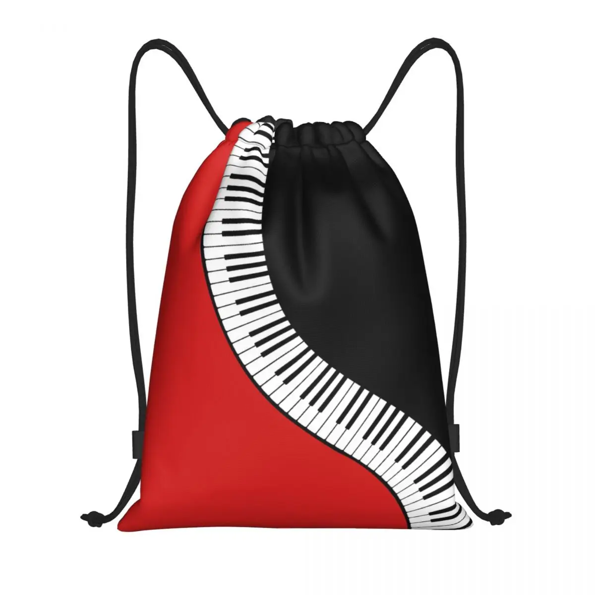 Custom Piano Keys Music Notes Drawstring Bag for Shopping Yoga Backpacks Women Men Sports Gym Sackpack