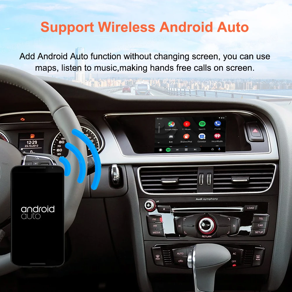 Bonroad اللاسلكية CarPlay أندرويد واجهة السيارات التحديثية أطقم لأودي A4 B8 A5 Q5 2009-2015 MMI 2G Airplay Mirrorlink وحدة #5