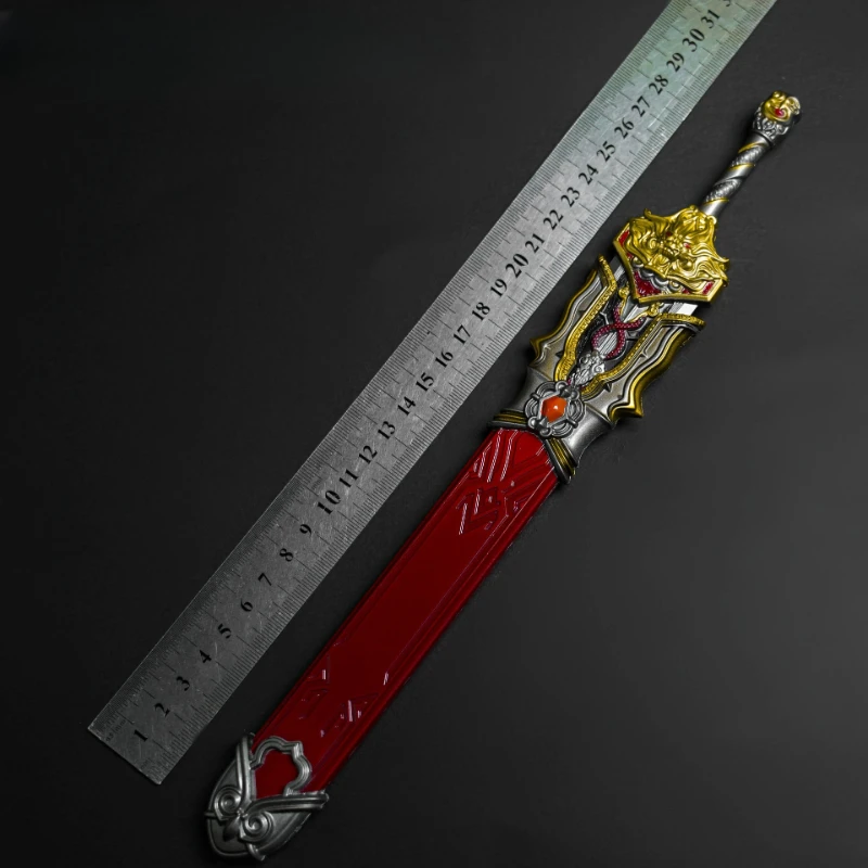 30cm New Game Figure Dragon Sword Perimeter Metal Model Craftsmanship Props Desktop Decoration Ornaments Birthday Gifts Toys