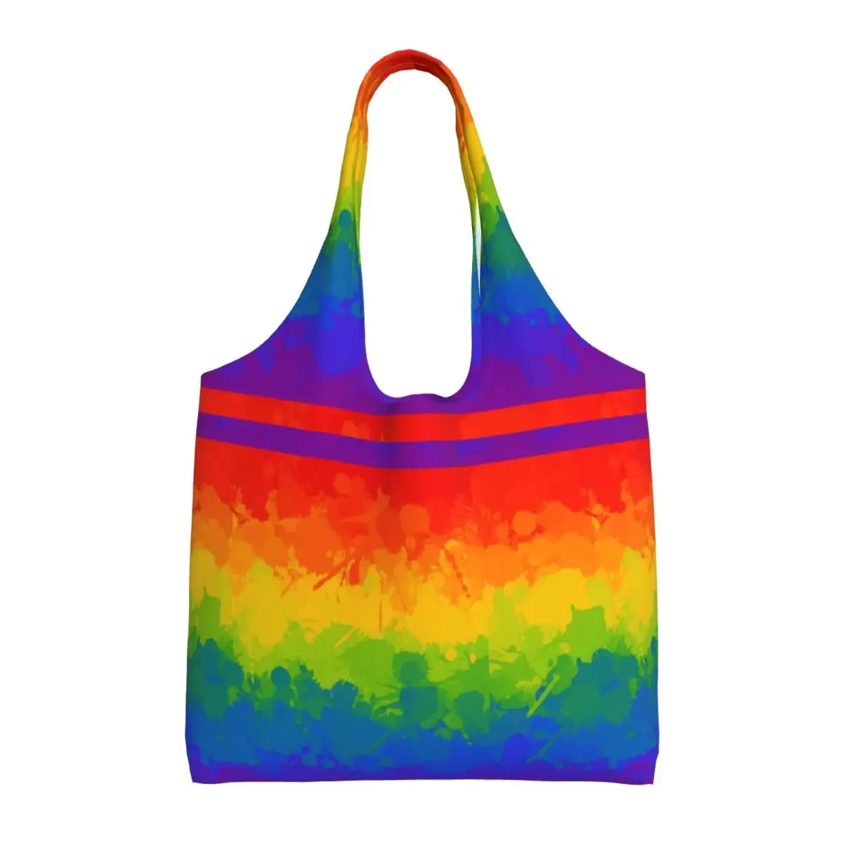 

Cute Printing LGBT Rainbow Pride Shopping Tote Bag Portable Canvas Shoulder Shopper Gay Lesbian Bags Photography Handbags Gifts