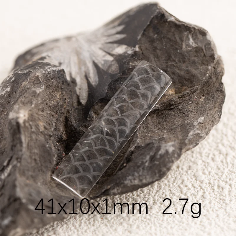 Natural Drusy White Quartz Fascinating hanging ornament Carving Pendant Necklace Stone Fashion Handmade Jewelry 41x10x1mm 2.7g