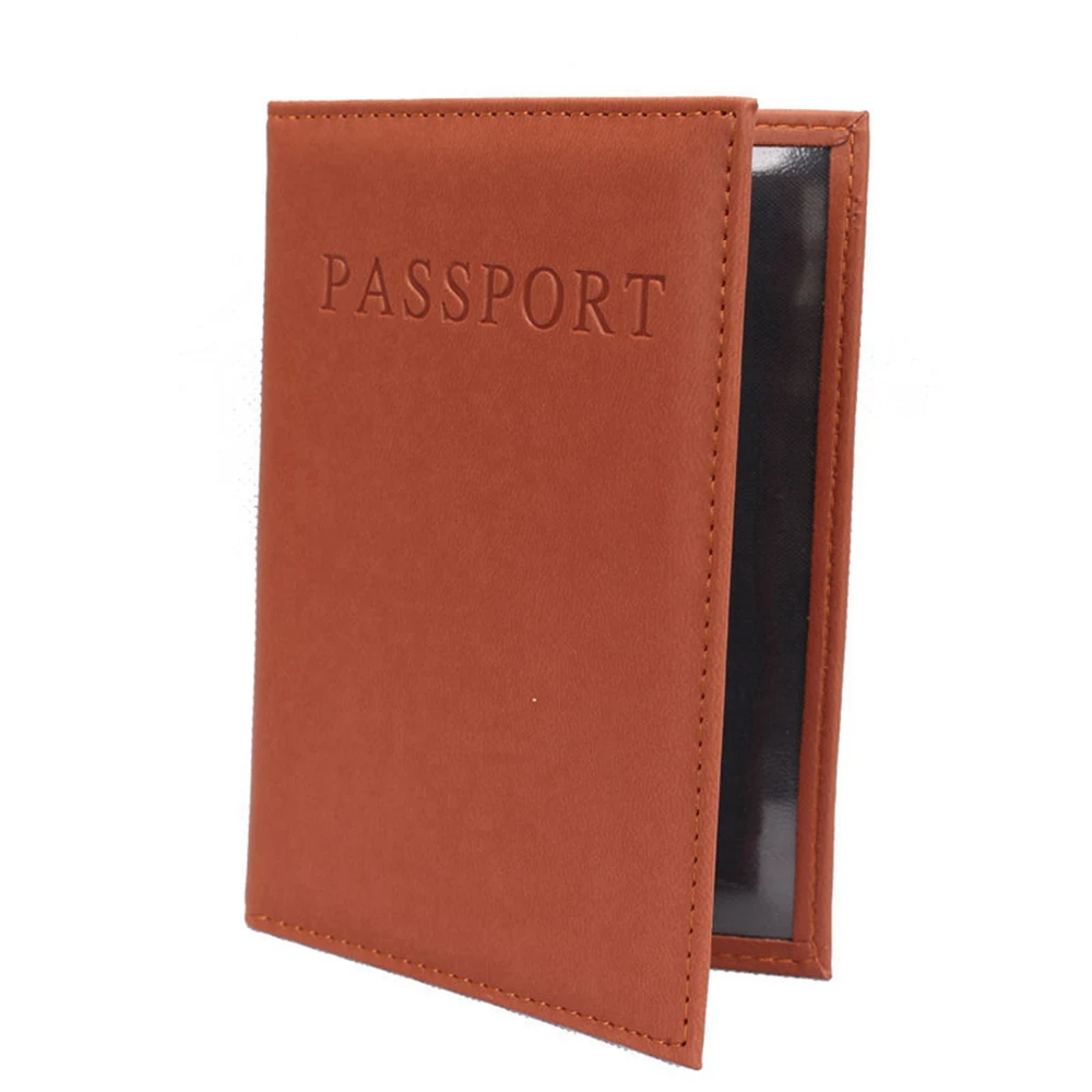 1 Piece Pu Leather Women Men Cover On The Passport ID Credit Card Holder Passport Cover Brand Unisex Travel Passport Holder