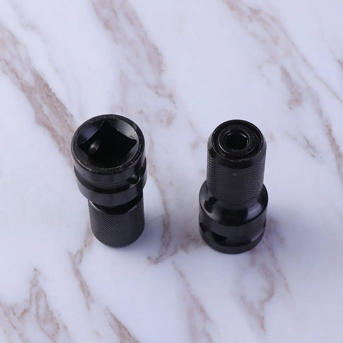 

2Pcs Electric Wrench Changeover Head Lightweight 1 2 Square to 1 4 Hex Drill Chuck Converter Quick Release Impact Driver