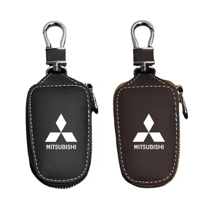 

Leather Key Wallet Car Key Bag Multi Function Key Case for Mitsubishi Asx Lancer Outlander Pajero Ralliart Auto Accessories