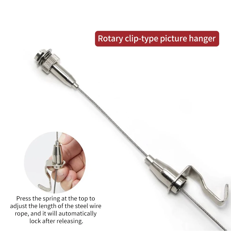 1.5mm Steel Cable Suspension Rope, Heavy-Duty Adjustable 304 Stainless Steel Rope, Very Suitable for Hanging Pictures and Frames image 4