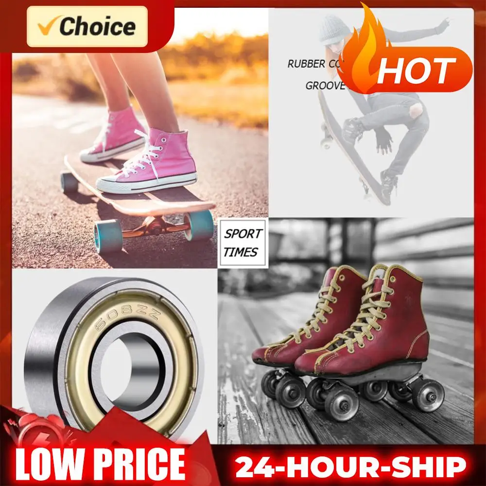 10Pcs 608ZZ Miniature Bearing High Carbon Steel Ball Bearings Double Shield Single Row for Skateboards Inline Skates Scooters