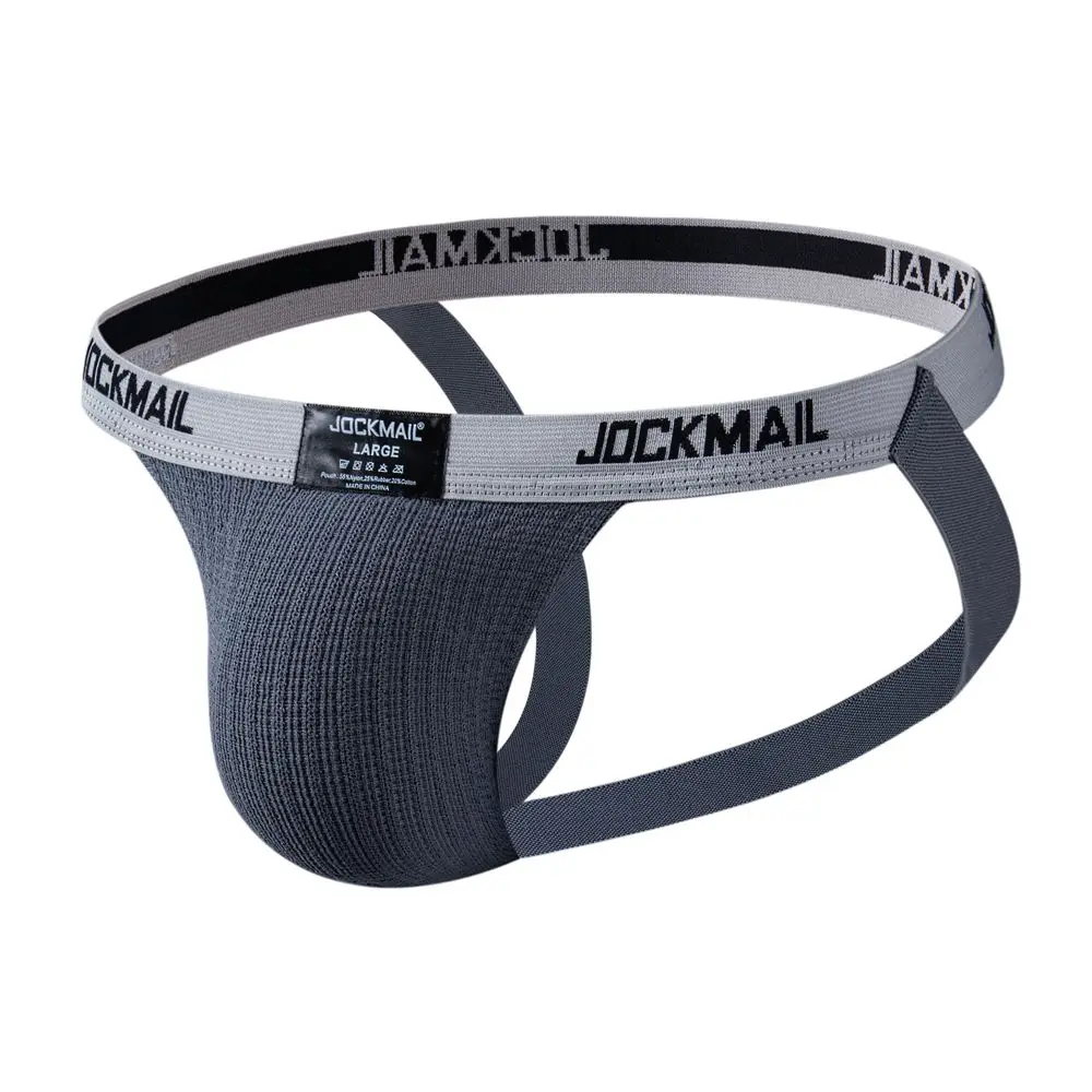 JOCKMAIL Sexy Underwear Men Thong Jockstrap G String Sissy Tangas Mesh Gay Penis Pouch Lingerie Erotic Cueca Underpants T-back