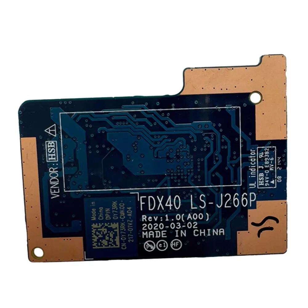 For DELL Latitude 7410 Laptop USH Keyboard Junction Board LS-J266P CN-0Y73RK