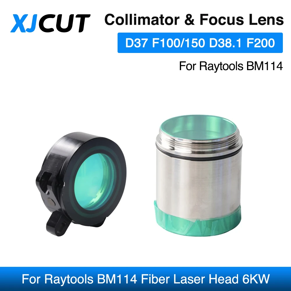 XJCUT Raytools BM114 Laser Collimating&Focusing Lens D37 F100 F150 F200mm With Lens Holder For Raytools BM114 Laser Cutting Head