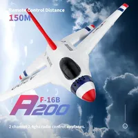 Wltoys XKA200 RC Airplane F-16B Drone 2.4G Aircraft 2CH Fixed-wing EPP Electric Model Remote Control FIghter Toys