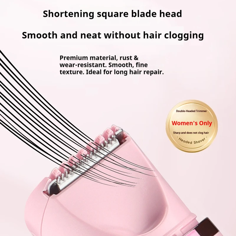 Dual Head 2 IN 1 Women Electric Shaver Hair Trimmer Portable Female Epilator for Underarm Arm Leg Bikini Intimate Hair Grooming image 6