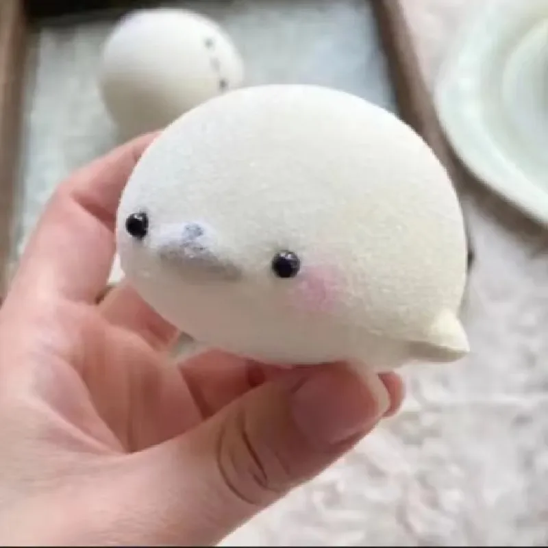 Morbido mini tartaruga Kawaii floccata fatta a mano in silicone animale con punta delle dita giocattoli agitati ragazza carina compleanno regali per bambini decorazioni fai da te