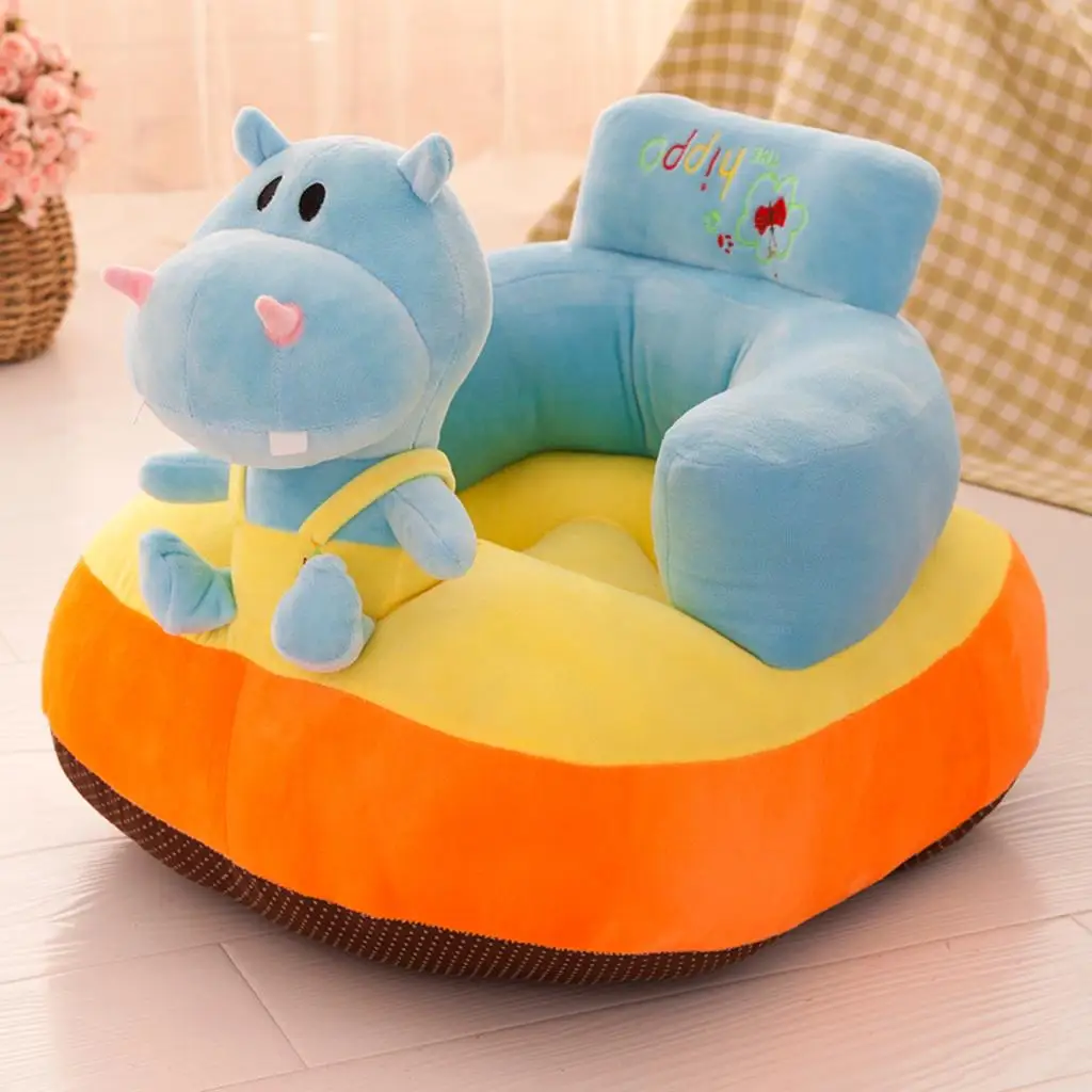 Mini Sofa Teddy Sofa Plush Chair Cover Foldable Animal Lounger for Kids Above 6 Months Boys Girls Gift Room Furniture