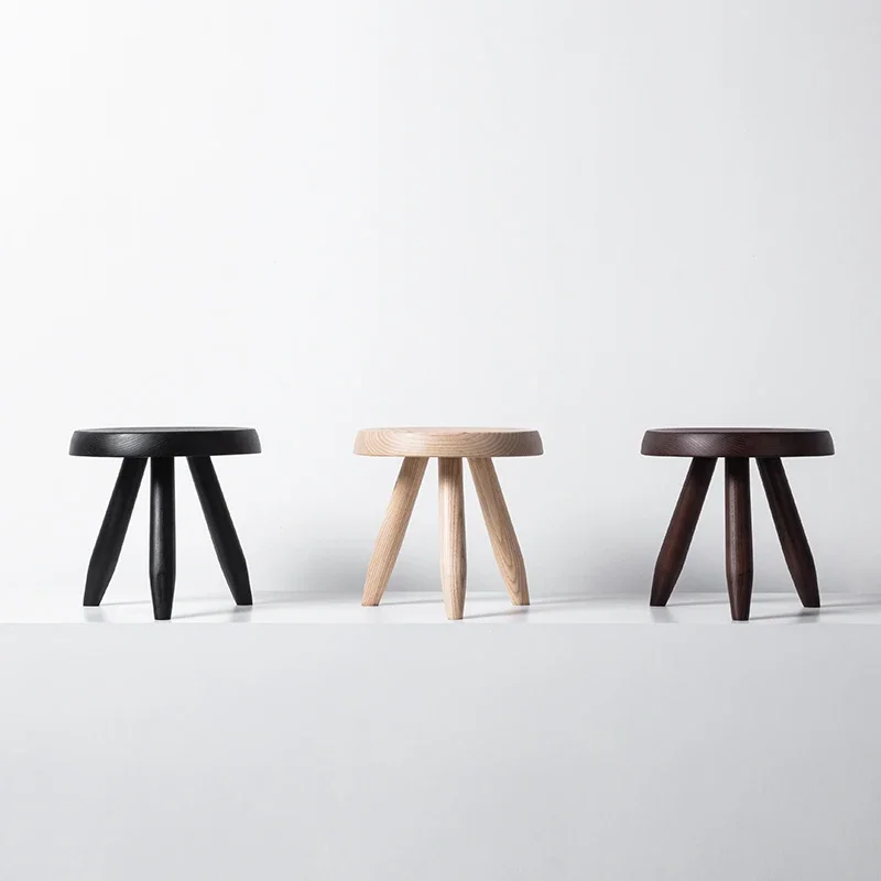 Solid Wood Round Stool,Porch Shoe Changing Stool,Living room footstool,Home Mobile Seat,Modern Lounge Chair,Nordic Furniture
