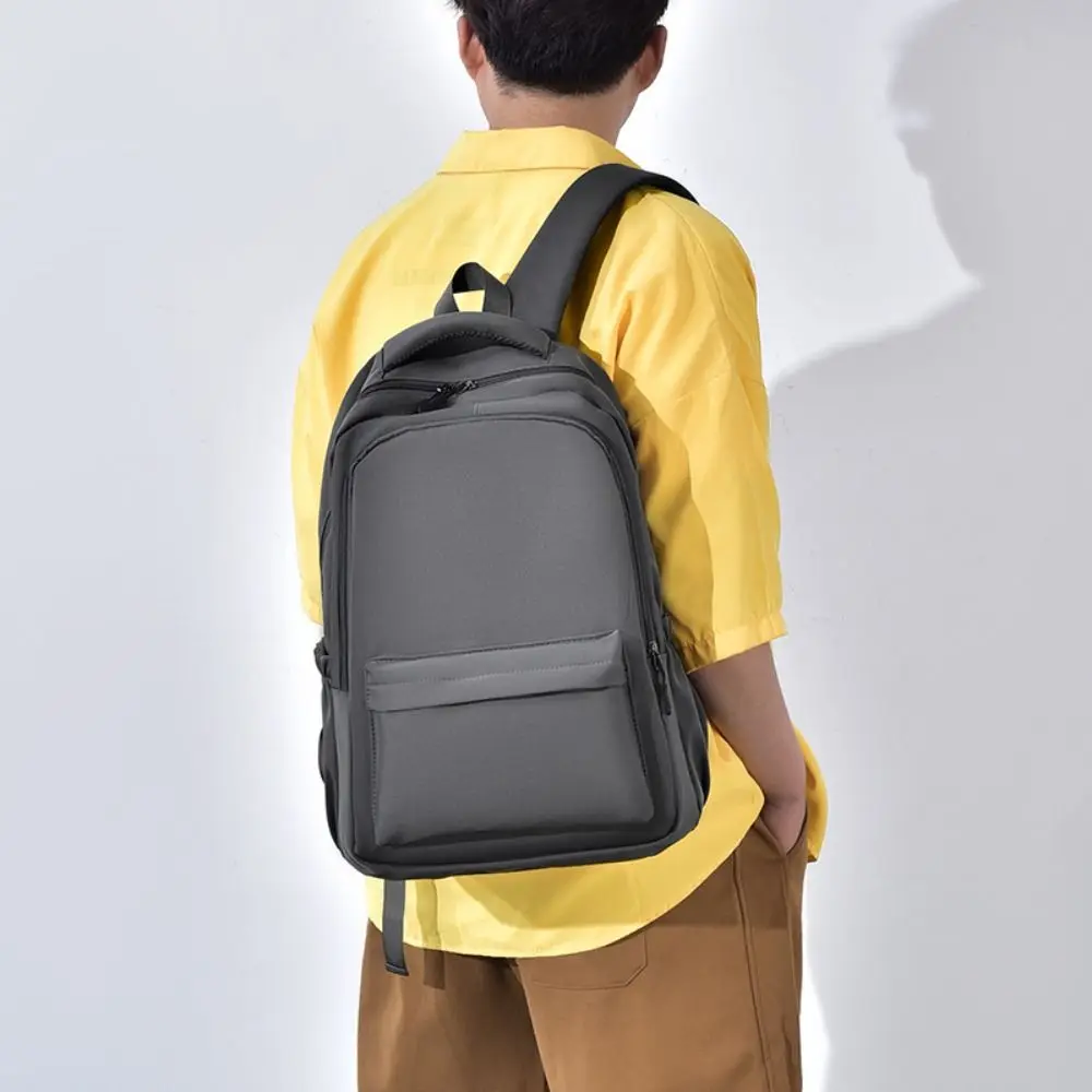 Cor sólida estilo preppy mochila náilon grande capacidade estudantes saco de escola estilo coreano bolsa adolescentes bolsa de ombro escola