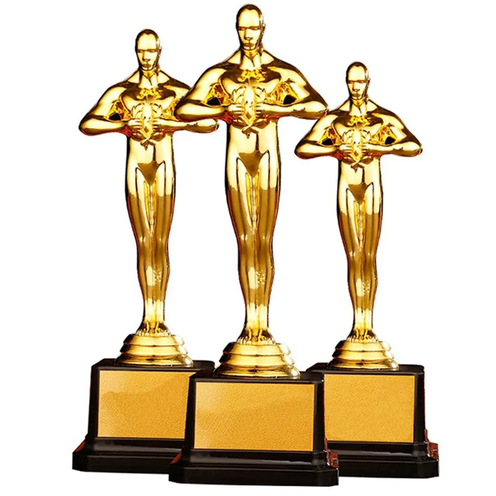 Replica Oscar Trophy Awards 18cm 21cm 26cm Plastic Small Gold Statue Party Celebrations Gifts Gold-Plated Craft Souvenirs