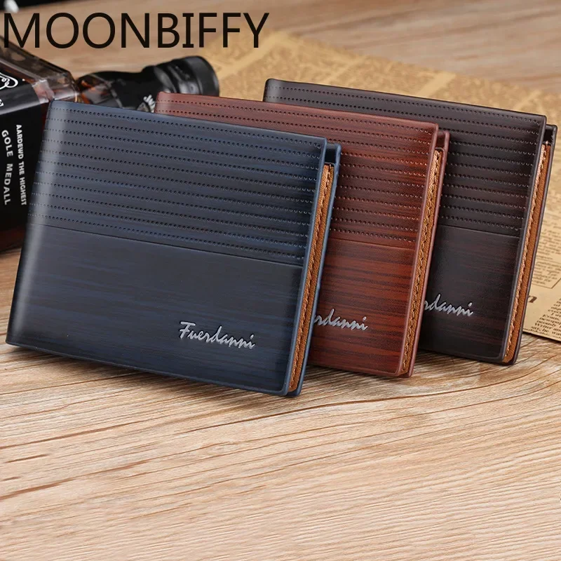 

2024 Vintage Leather Men's Wallet Slim Short Wallet Card Holder Male Wallets carteira masculina handbags for Rfid Cartera Hombre