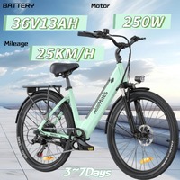HillMiles MileCity1 Max Speed 32km/h Disc Brake Powerful Electric Bike Electric Bike 250W Motor 36V 13Ah Adult Electric Bicycle