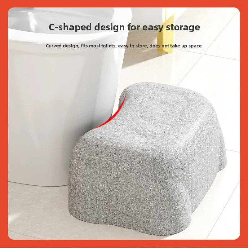 Taburete de baño multifuncional para el hogar, reposapiés plegable en forma de C, taburete doble antideslizante, banco de paso de una sola pieza