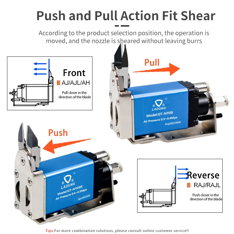 Pneumatic GT-NY05 air nippers Scissors Cutter, Pneumatic Automation Shears Sprue Cutter NY05AJ NY05AJL