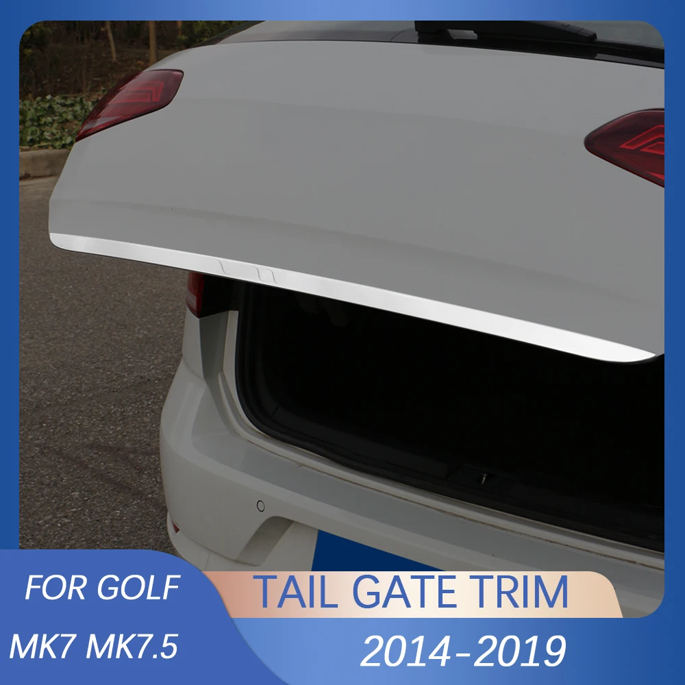 Stainless Steel for Vw Volkswagen Golf 7 7.5 2014-2019 Rear Trunk Door Handle Cover Tail Gate Trim Molding Car-Styling