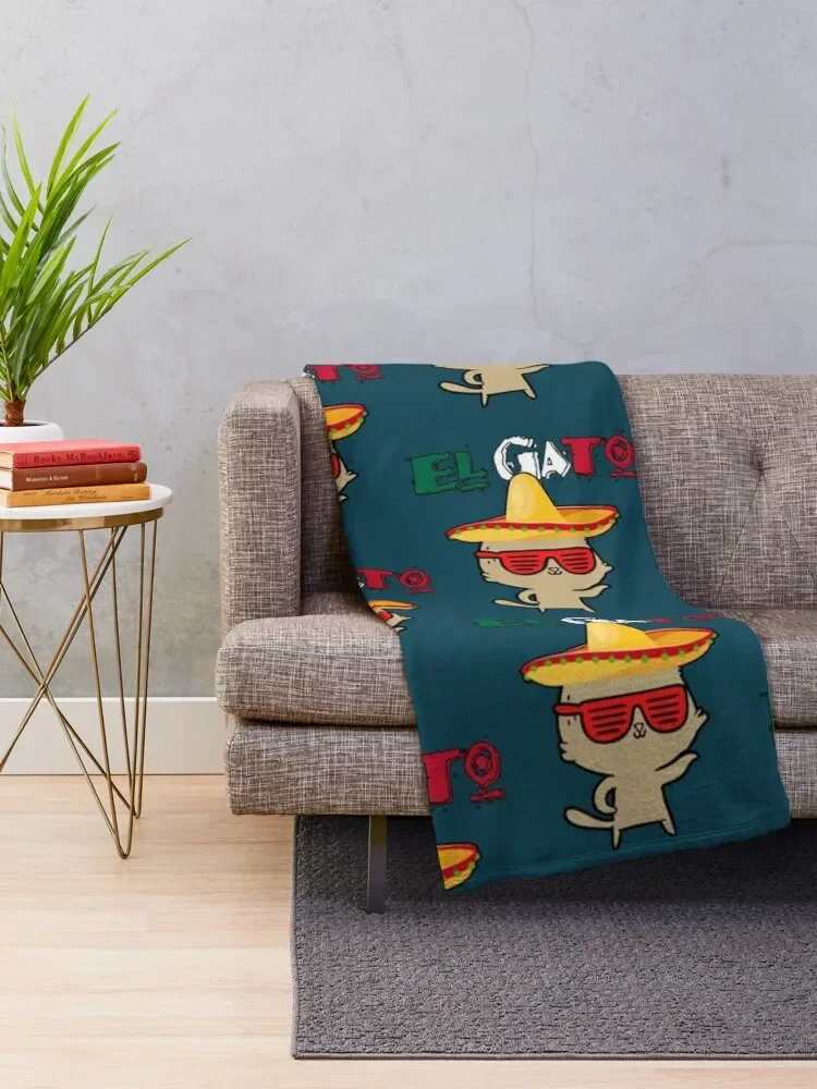 El Gato Mexican Cat Throw Blanket Sleeping Bag Sofa christmas decoration Vintage Blankets