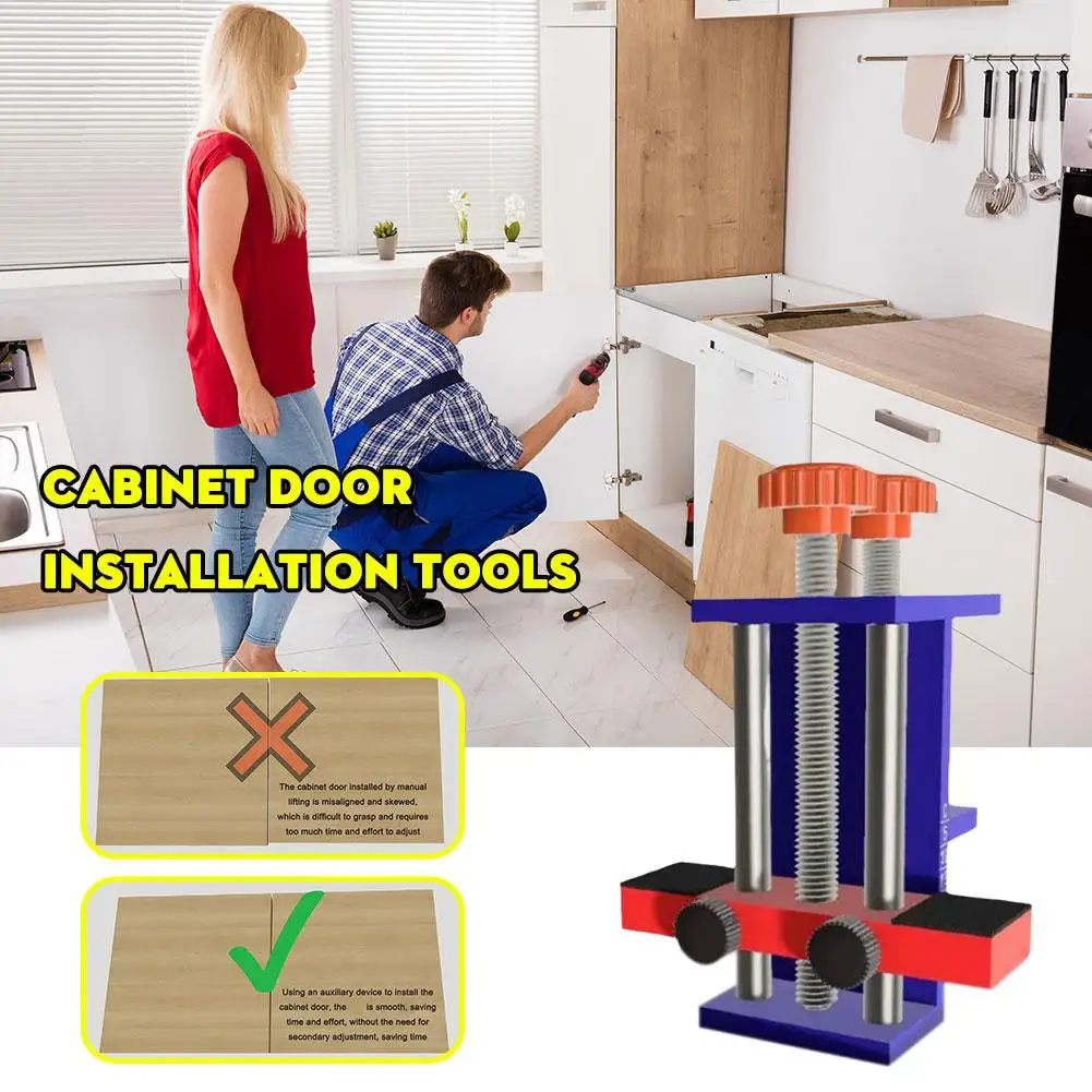 New Multi Functional Cabinet Door Installation Tool Cabinet Integrated Installation Face Diy Jig Frame/frameless Auxiliary K1v7