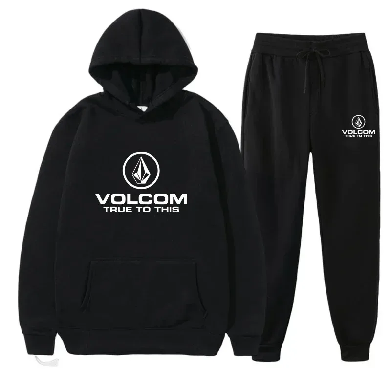 

2025 new Volcom men's sports and leisure suit men's fashion suit men's autumn new two-piece set hooded
