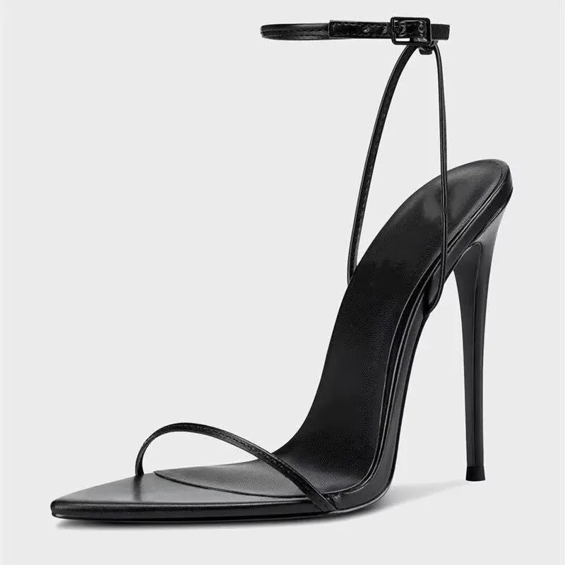 

MKKHOU модные сандалии, женские новые сандалии ручной работы высокого качества, сандалии на высоком каблуке с острым ремешком и пряжкой на щиколотке, современная открытая обувь