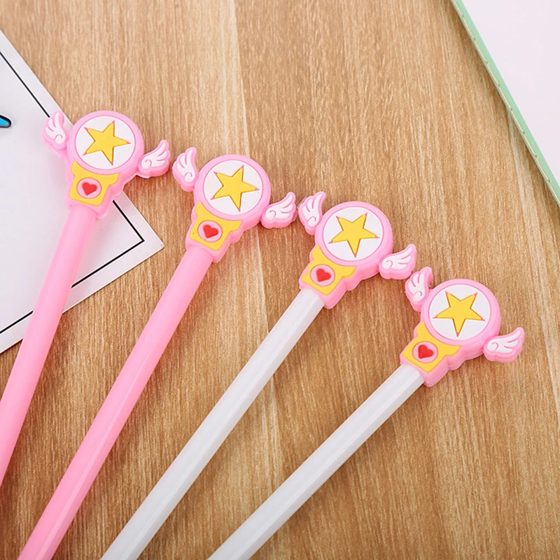 Anime Cardcaptor Sakura Star Wand Cosplay Sakura Card Captor's Sealing Wand Pen Halloween Party Decor Gel Pen Friend Gifts