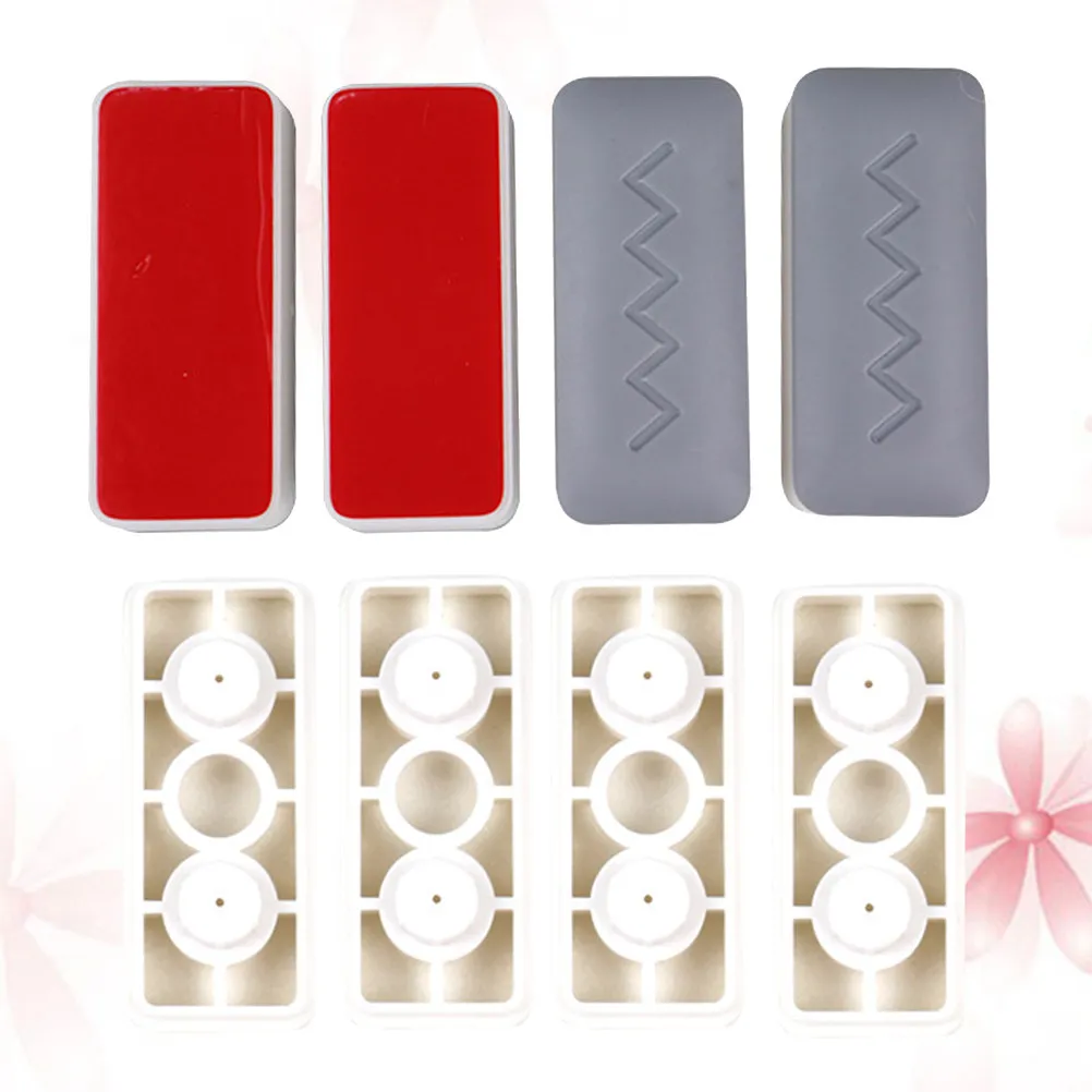 8Pcs Toilet Seat Cushioning Pads Eva Cotton Self-Adhesive Antislip Durable ABS Plastic Universal Design Noise Reduction Toilet