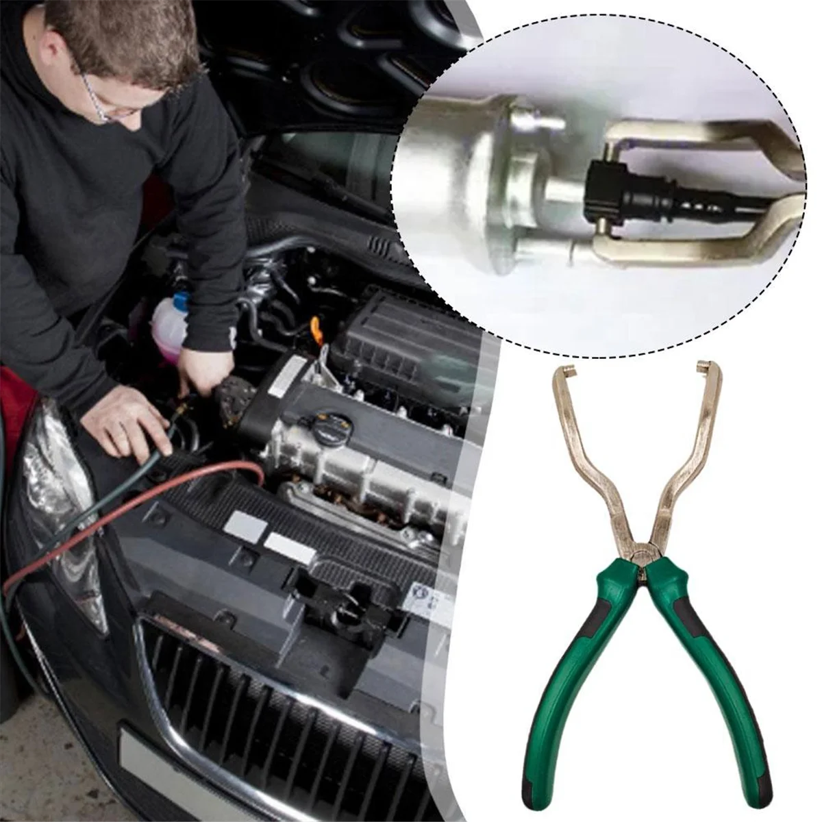 Professionelle Benzin Rohr Joint Zange Öl Rohr Anschluss Demontage Werkzeuge Carbon Stahl Kraftstoff Linie Reparatur ToolHUG