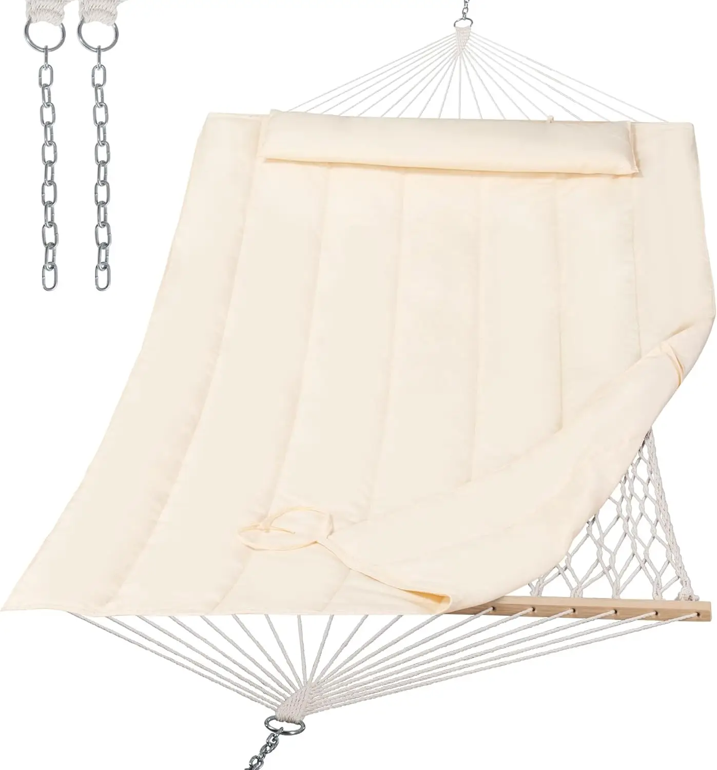 

Hammocks Replacement Hammock for Stand, 475 lbs Capacity, Two Person Backyard Hammock with Pad for Outside, Beige