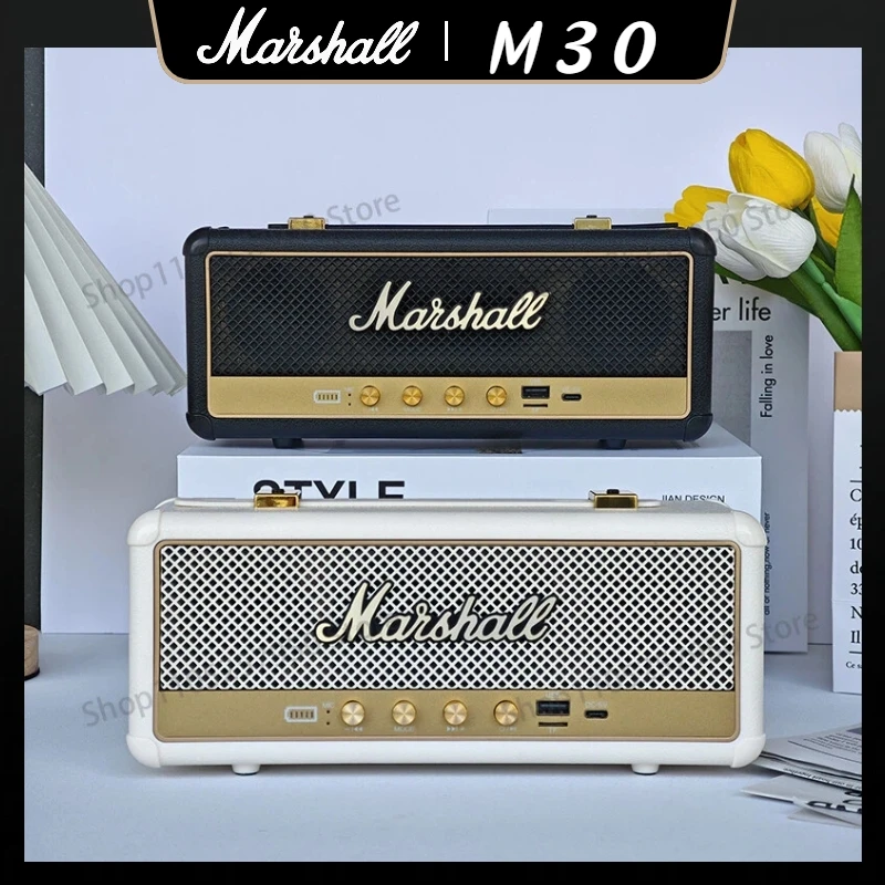 haut-parleur-bluetooth-sans-fil-retro-marshall-m30-etanche-son-stereo-puissant-basses-profondes-subwoofer-exterieur-enceintes-portables
